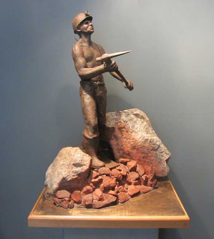 St Just tin mining memorial statue